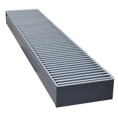 Внутрипольный конвектор длиной 2,1 м - 3 м КЗТО Бриз 260x100x2200